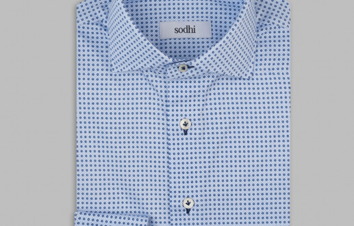 Light Blue Jersey Print
